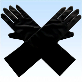Lange schwarze Handschuhe