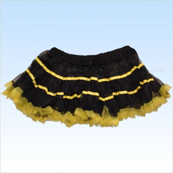 Petticoat Schwarz/Gelb Unterkleid