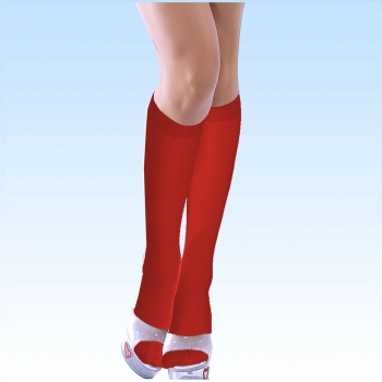 Nylon Kniestrümpfe rot