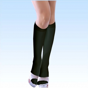 Nylon Kniestrümpfe schwarz