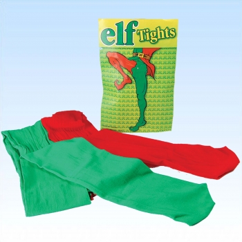 Strumpfhose Grün / Rot für Elfen