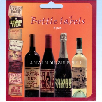 Horror Flaschenaufkleber 8 Aufkleber