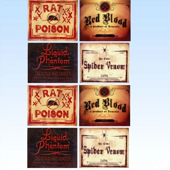 Horror Flaschenaufkleber 8 Aufkleber