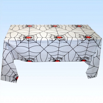 Grusel Tischdecke mit Spinnen