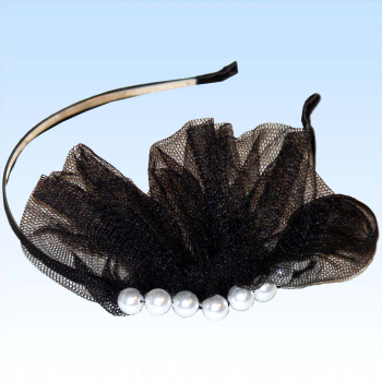 Preview: Haarreifen mit Perlen