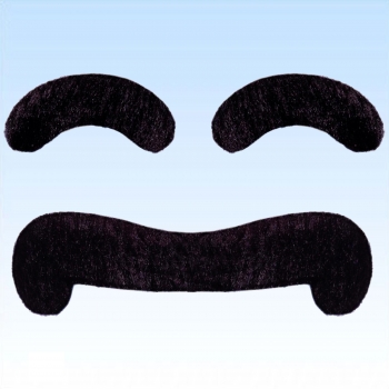 Preview: Schwarzer Schnauzer und Augenbrauen