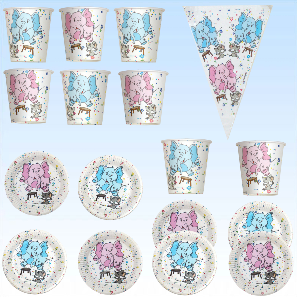 Kinderpartyset Elefanten