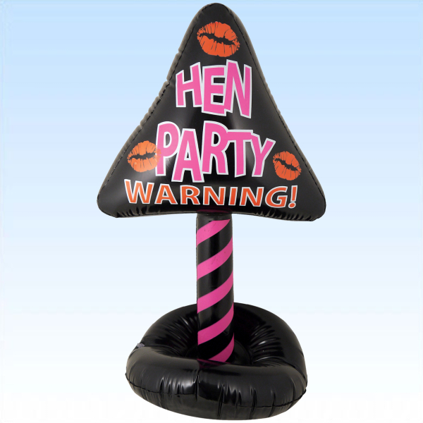 Warnschild Party aufblasbar