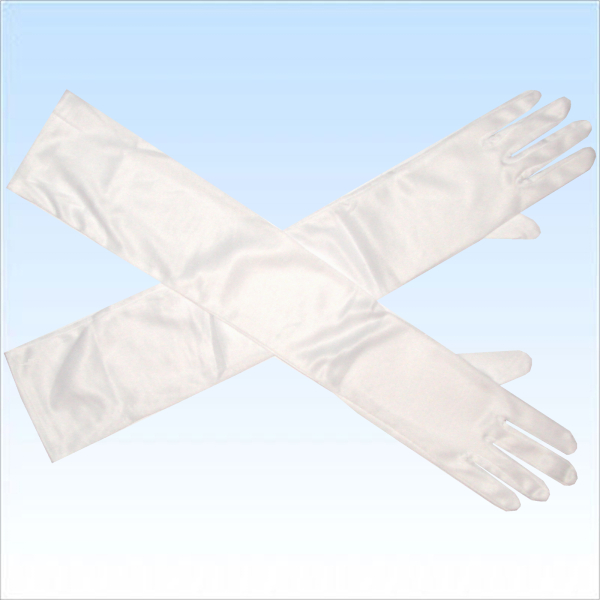 Extra lange weiße Handschuhe