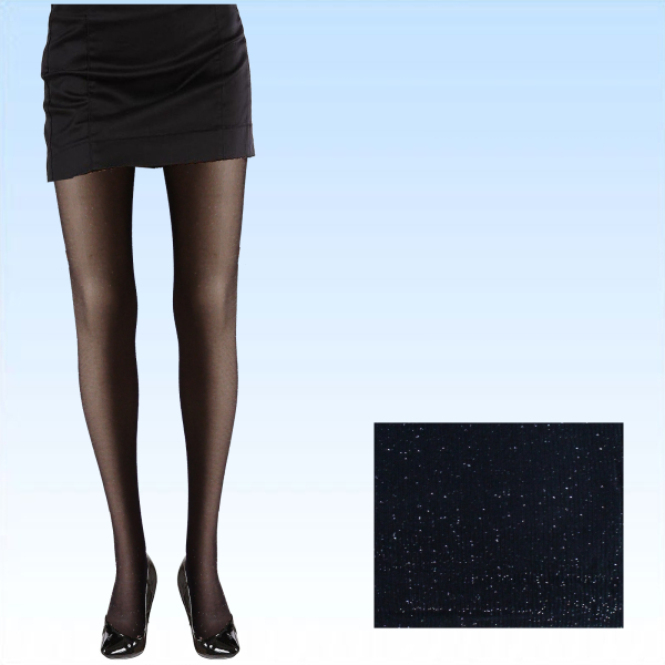 Elegante Glanzstrumpfhose schwarz Gr. S/M