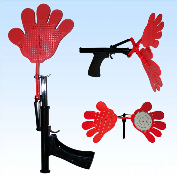 Fliegenklatsche klatschende Hände