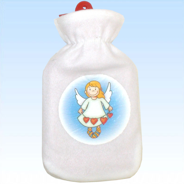 Wärmflasche Schutzengel mit Herzband