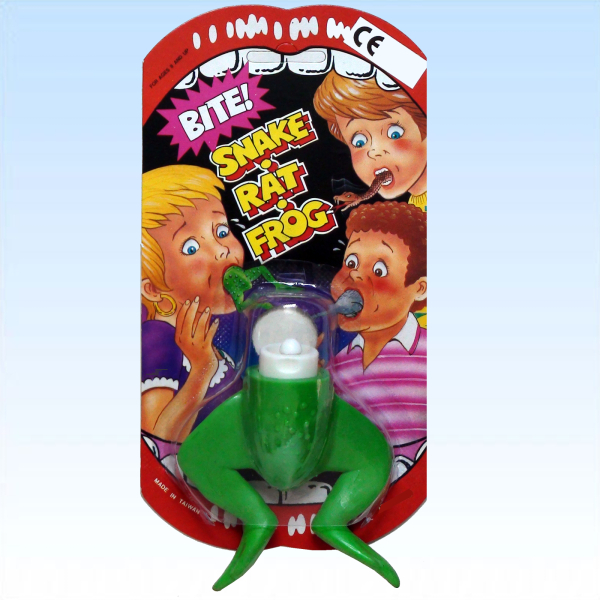 Frosch Schwanz im Mund