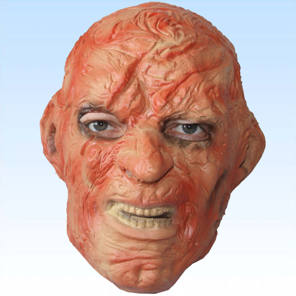 Vollmaske verbrannter Kopf