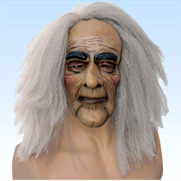 Vollmaske Greis mit grauen Haaren