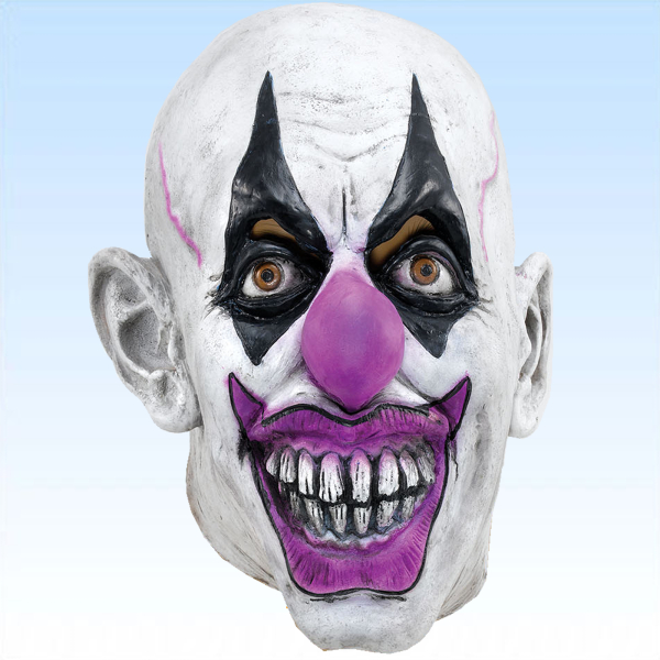 Vollmaske verrückter Clown