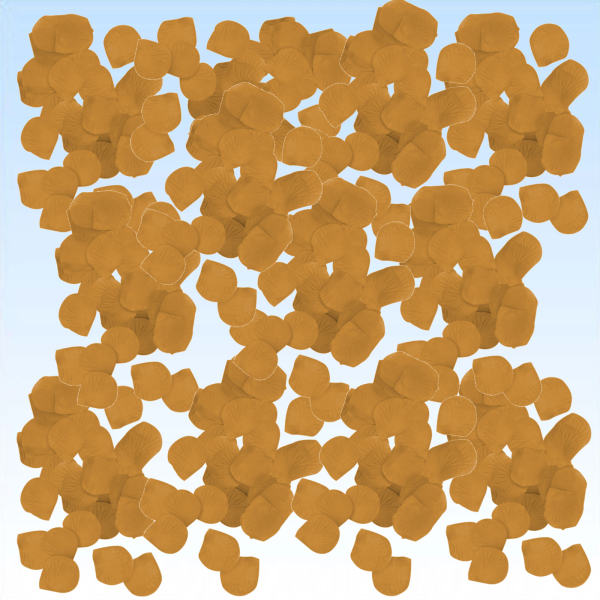 Stoff Rosenblätter Gold/Beige