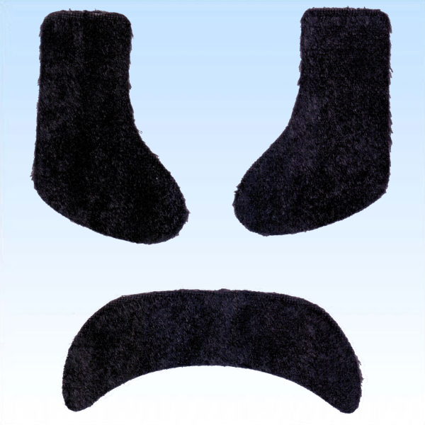 Bart und Koteletten schwarz