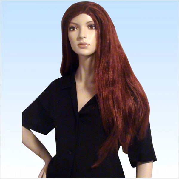 Hippieperücke lang braun