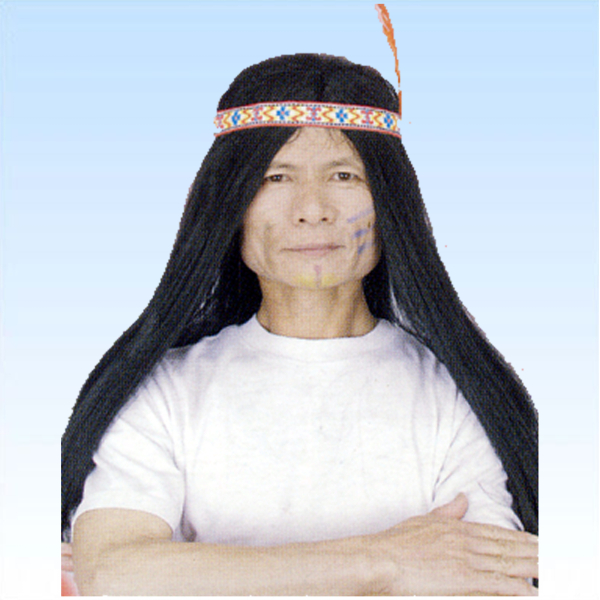 Perücke Squaw mit Stirnband