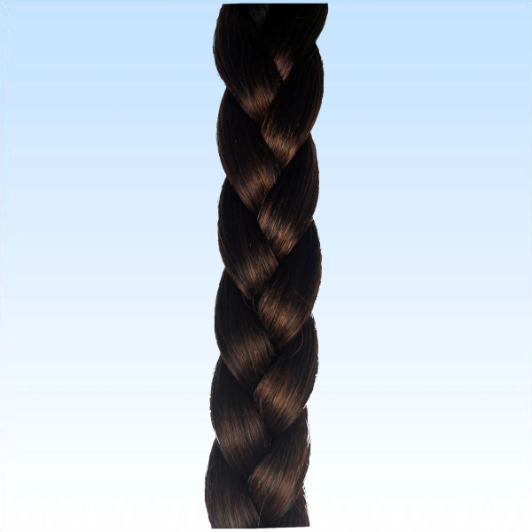 2 x Zopf zum Anstecken BRAUN Zöpfe