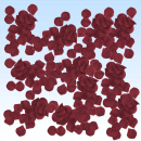 Stoff Rosenblätter Burgunder