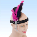 Charleston Kopfschmuck mit Federn Pink