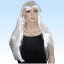 Perücke Engel lang weiß glänzend