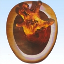 Toilettendeckel Aufkleber blutige Hand
